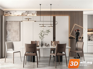 Dining Table Set Skp Files